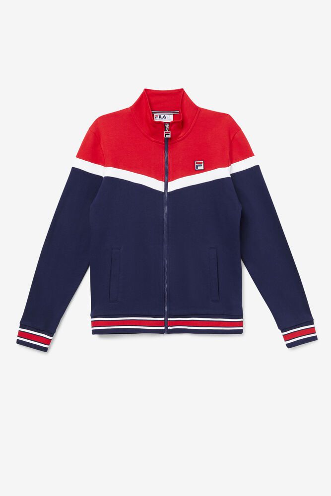 Fila Jacket Flint Track Mens Navy - India XIF-973105